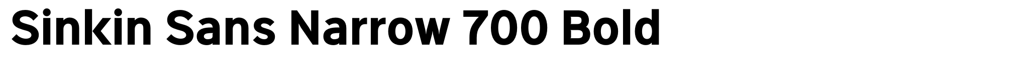 Sinkin Sans Narrow 700 Bold image